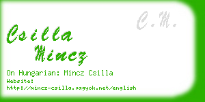 csilla mincz business card